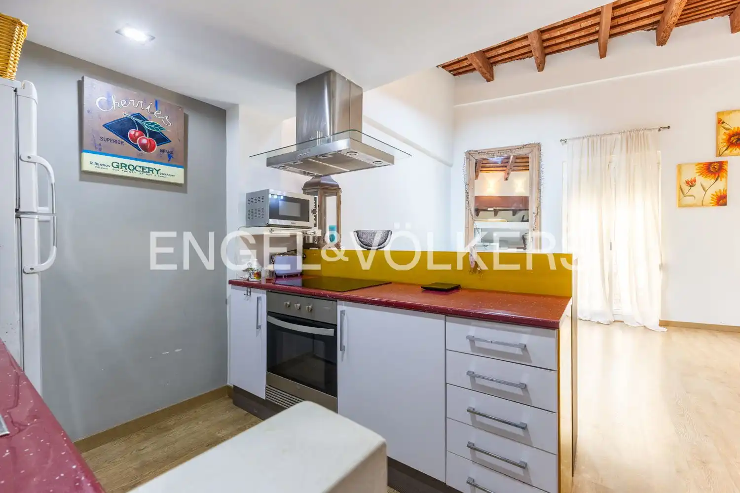 Küche von Wohnung zum Verkauf in Valencia mit Klimaanlage, Heizung und Balkon