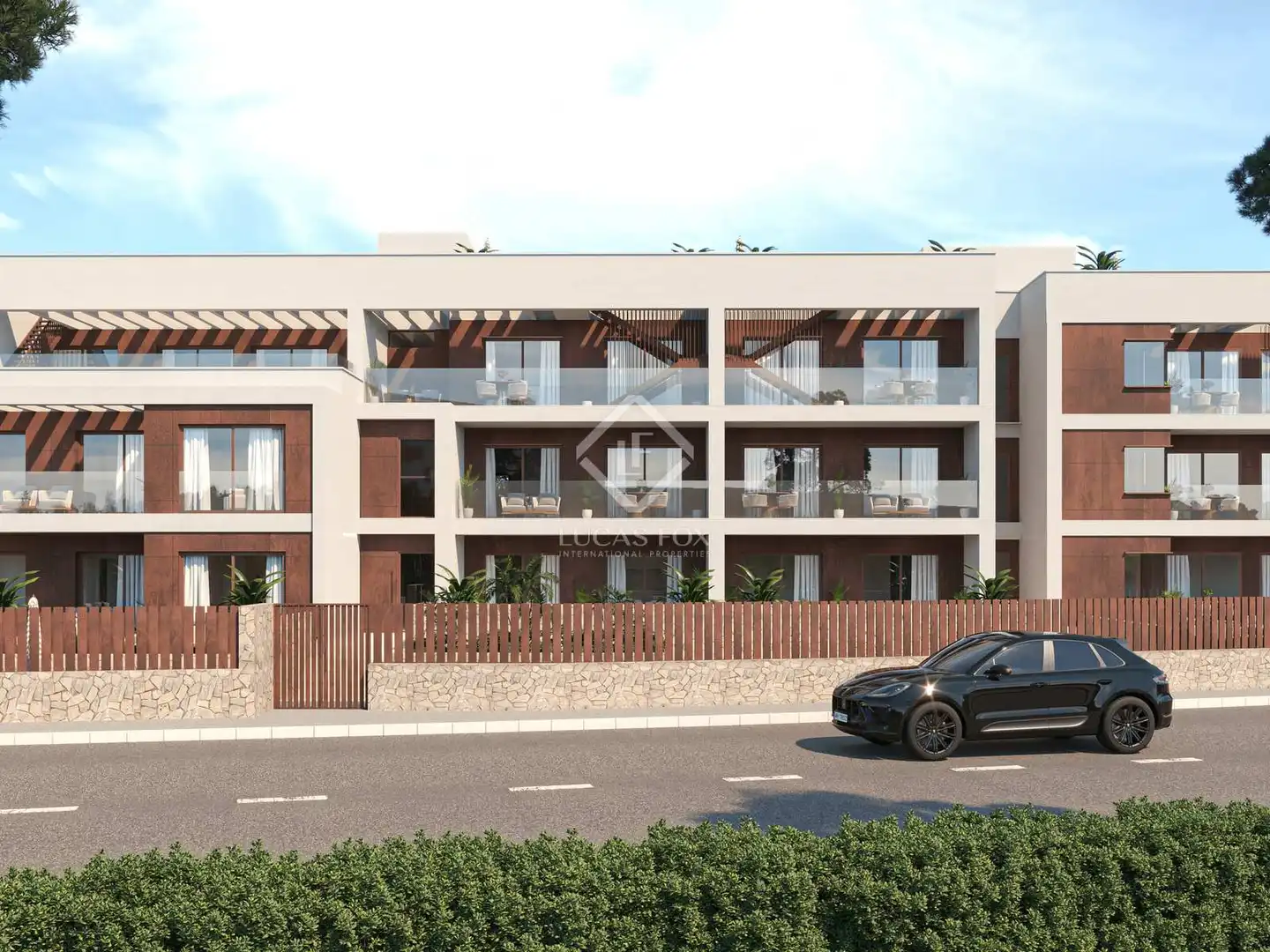 Außenansicht von Wohnung zum Verkauf in Santa Eulària des Riu mit Klimaanlage, Terrasse und Abstellraum