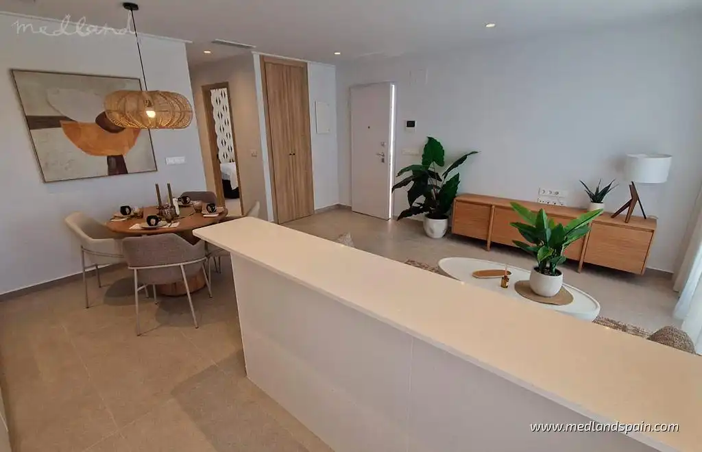 Cocina de Apartamento en venta en Pilar de la Horadada con Terraza y Piscina comunitaria