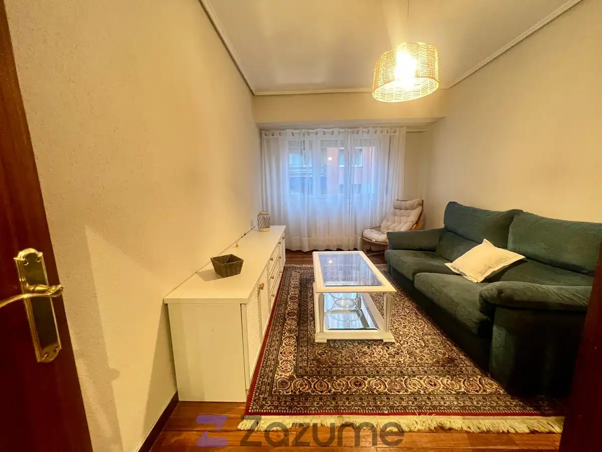 Wohnzimmer von Wohnung zur Miete in Bilbao  mit Heizung, Terrasse und Möbliert