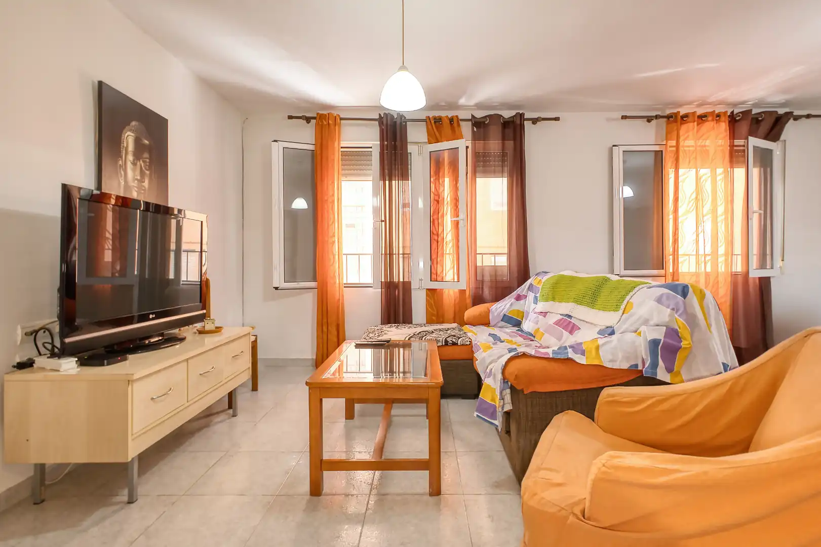 Living room of Flat for sale in Jijona / Xixona  with Storage room, Furnished and Oven