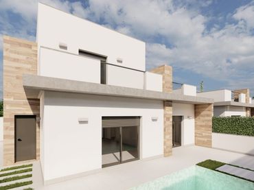 Casa aparellada amb piscina en venda a Roldán