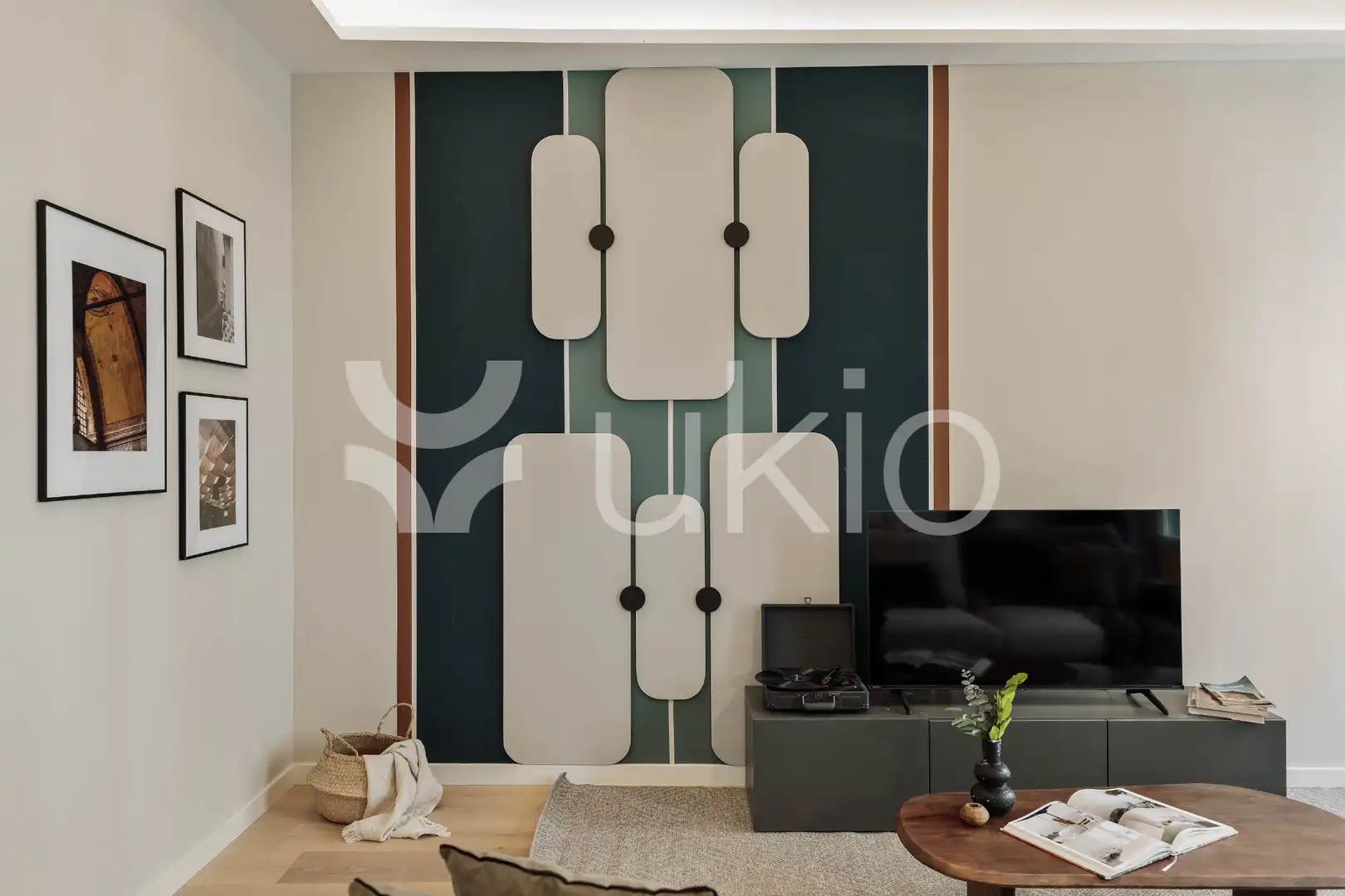 Sala de estar de Apartamento de alquiler en Barcelona con Aire acondicionado, Calefacción y Amueblado