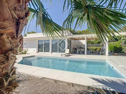 Exterior view of House or chalet for sale in Sant Lluís  with Air Conditioner, Heating and Private garden