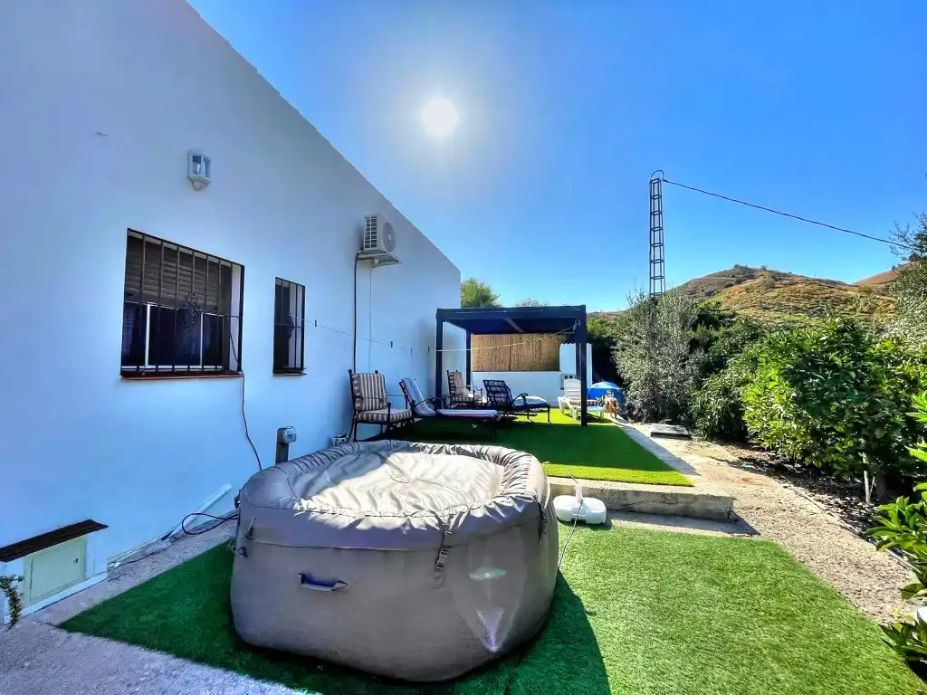 Terrace of Country homes for sale in El Borge  with Air Conditioner, Private garden and Swimming Pool