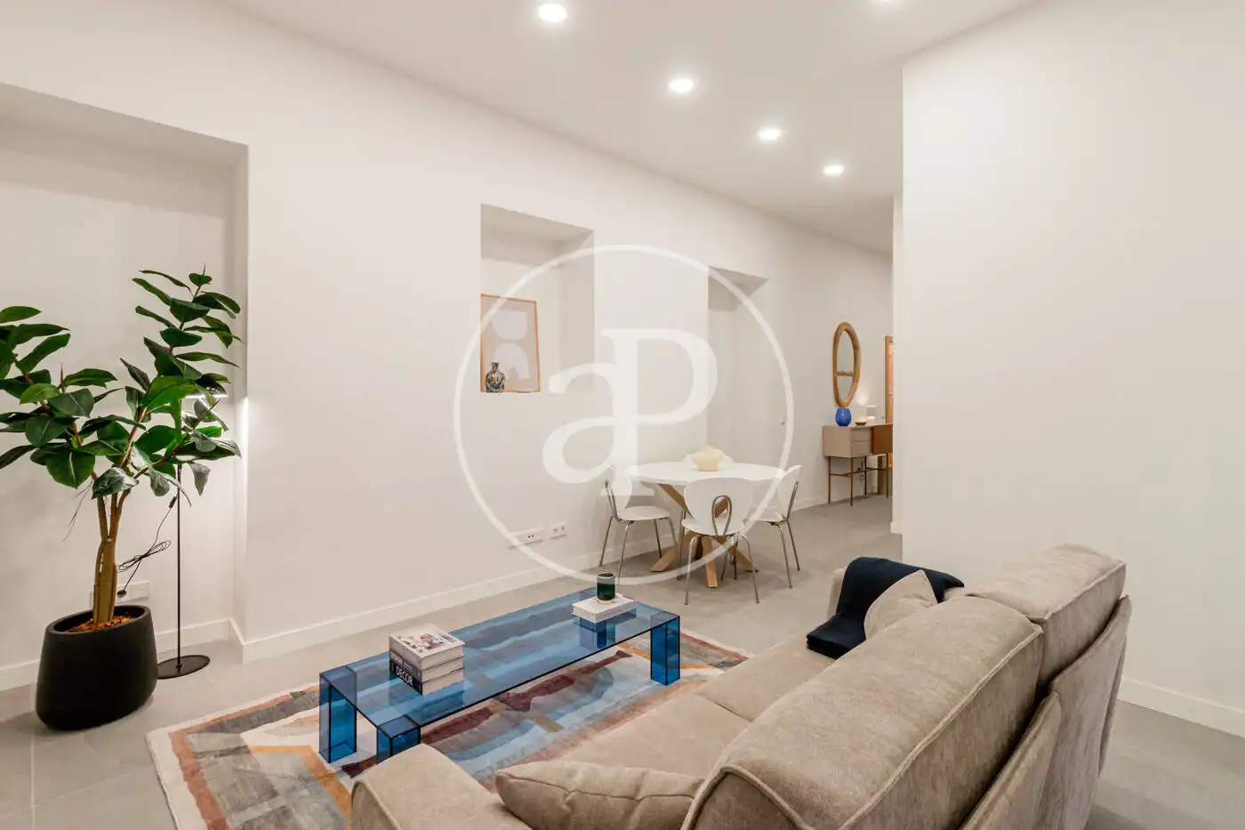 Wohnzimmer von Wohnung zur Miete in Madrid mit Klimaanlage, Heizung und Möbliert
