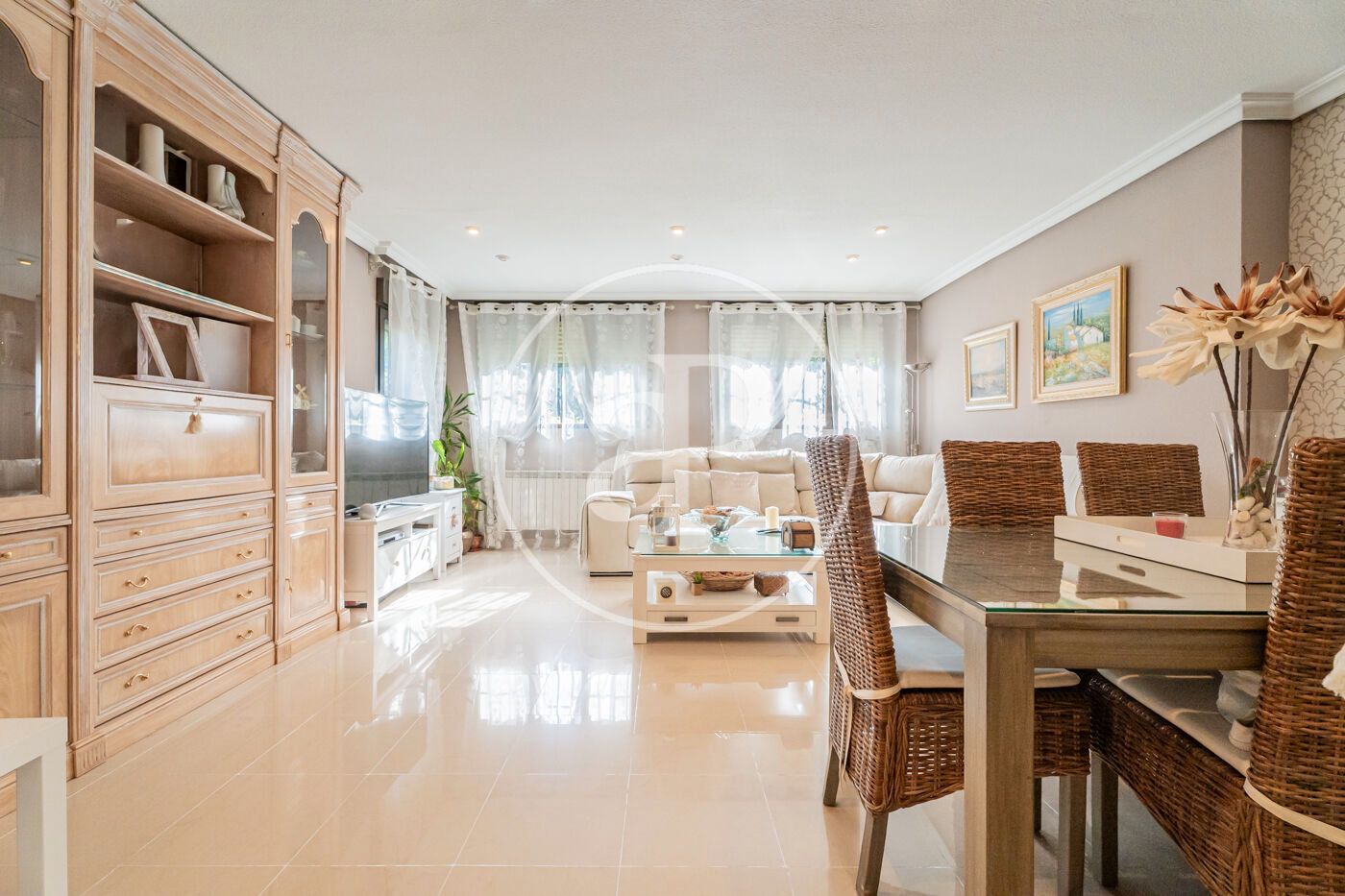 Living room of Single-family semi-detached for sale in Pozuelo de Alarcón  with Air Conditioner, Heating and Private garden