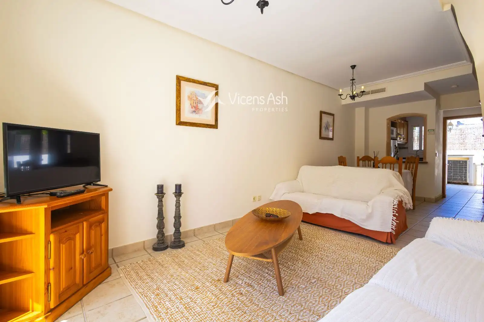 Sala d'estar de Casa adosada en venda en Jávea / Xàbia amb Calefacció, Piscina i Piscina comunitària