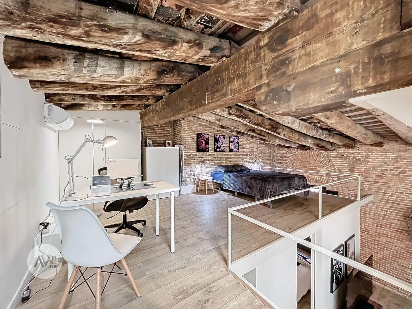 Schlafzimmer von Dachboden zum Verkauf in Barcelona mit Klimaanlage, Heizung und Terrasse