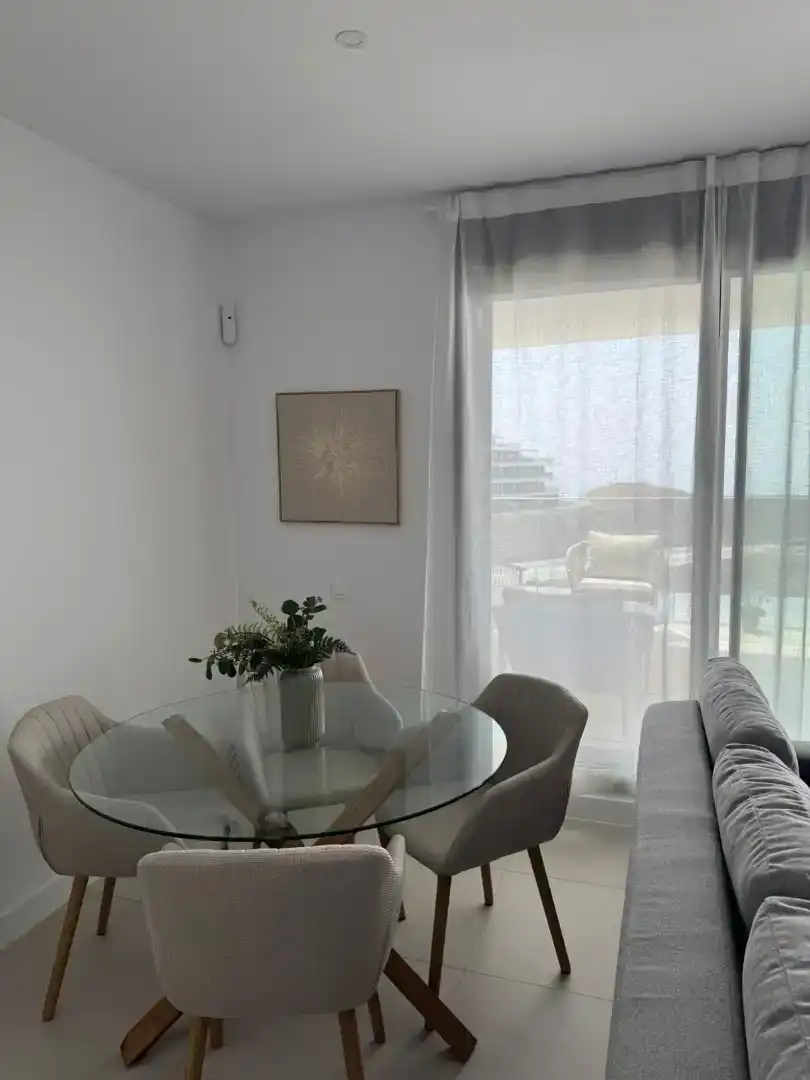 Dining room of Flat for rent in Rincón de la Victoria  with Air Conditioner, Swimming Pool and Balcony