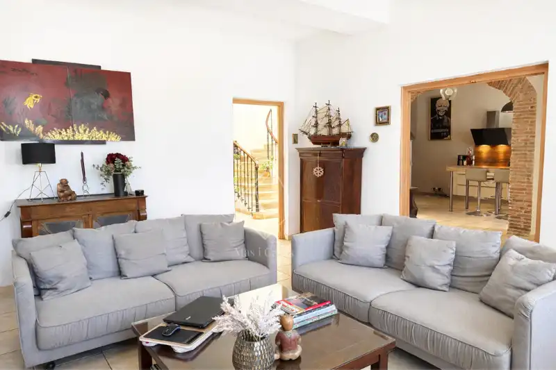 Sala de estar de Casa o chalet en venta en Agullana con Calefacción, Jardín privado y Amueblado