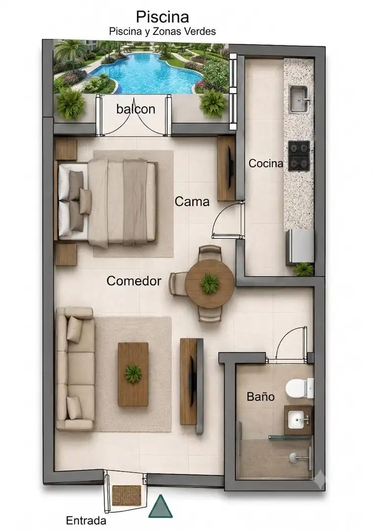 Estudio en venta en Calle BILBAO, Parque de las Naciones