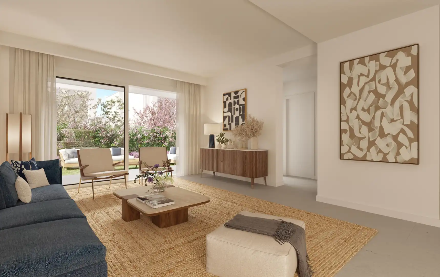 Sala d'estar de Casa adosada en venda en Marbella amb Aire condicionat, Calefacció i Jardí privat