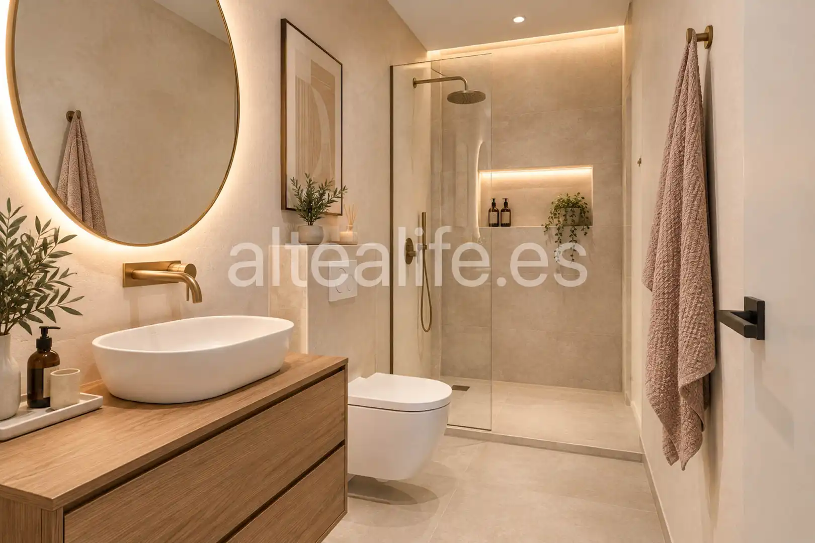 Baño de Casa o chalet en venta en La Nucia con Aire acondicionado, Calefacción y Jardín privado