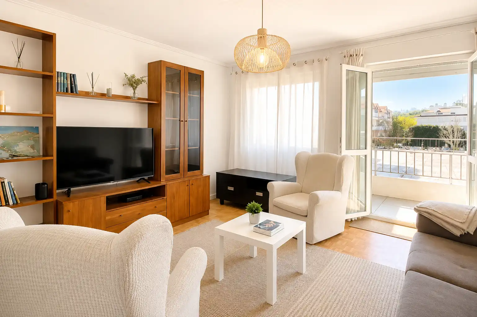 Sala de estar de Piso de alquiler en Santa Cruz de Bezana con Calefacción, Terraza y Amueblado
