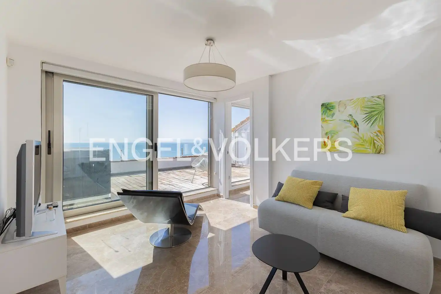 Sala de estar de Casa o chalet de alquiler en Cullera con Aire acondicionado, Calefacción y Piscina
