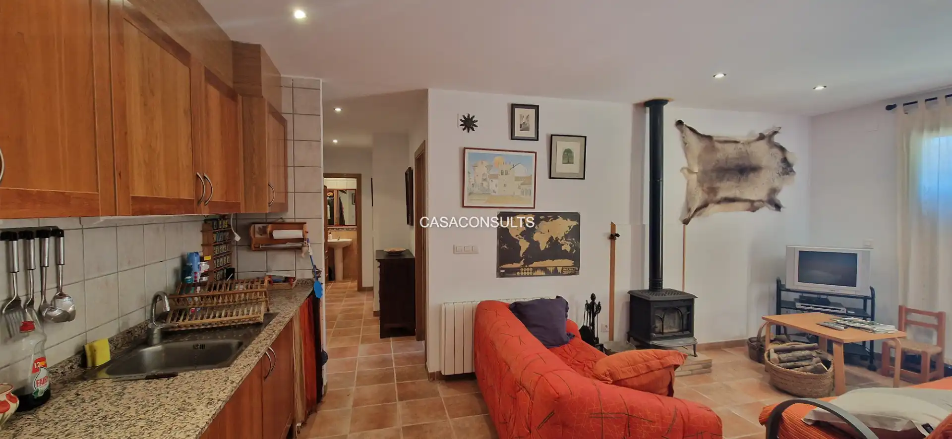 Sala d'estar de Apartament en venda en Vistabella del Maestrazgo amb Calefacció, Jardí privat i Terrassa