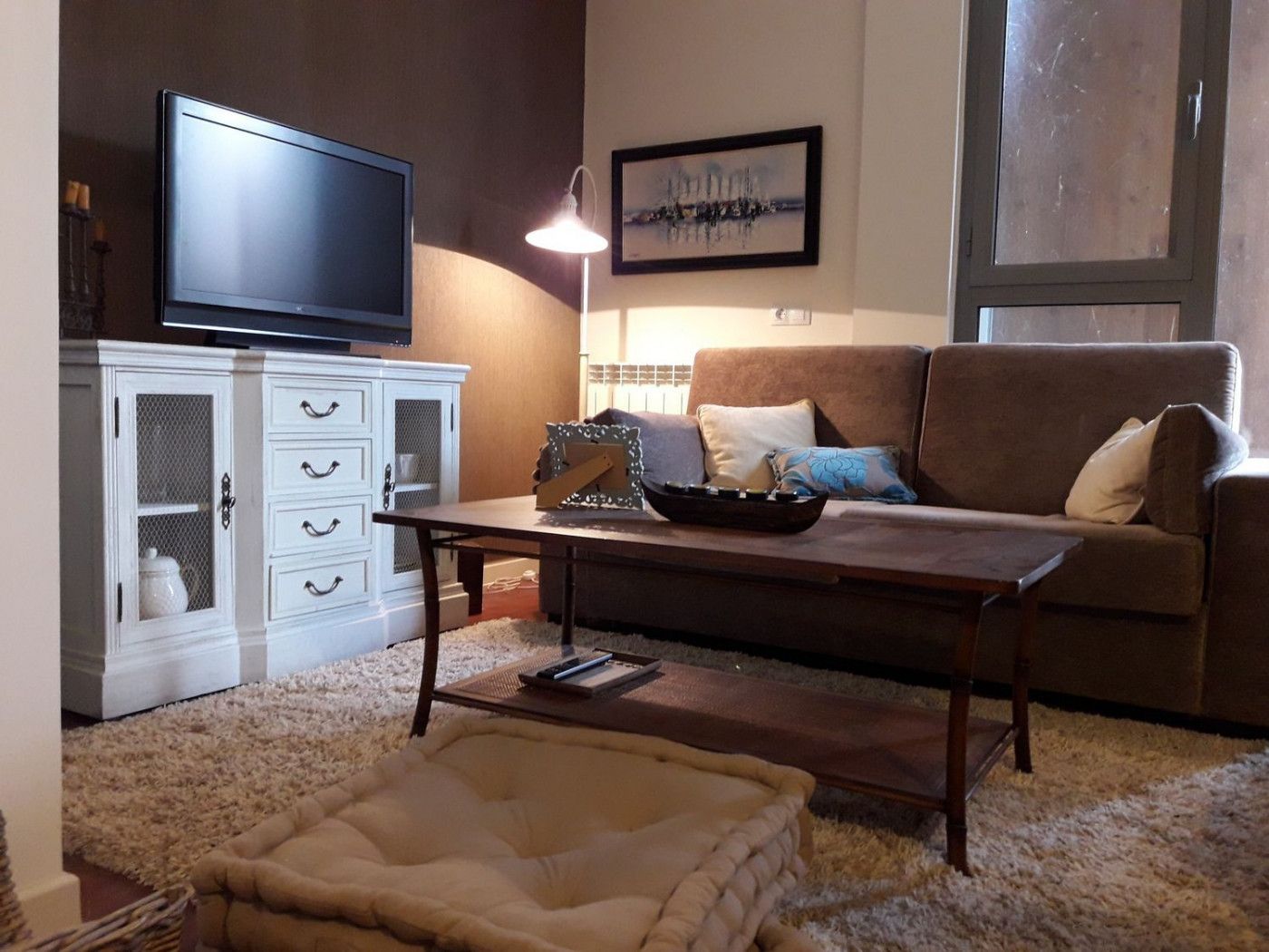Living room of Flat for sale in Sabiñánigo  with Heating, Parquet flooring and Terrace
