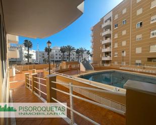 Exterior view of Attic to rent in Roquetas de Mar  with Air Conditioner, Heating and Terrace