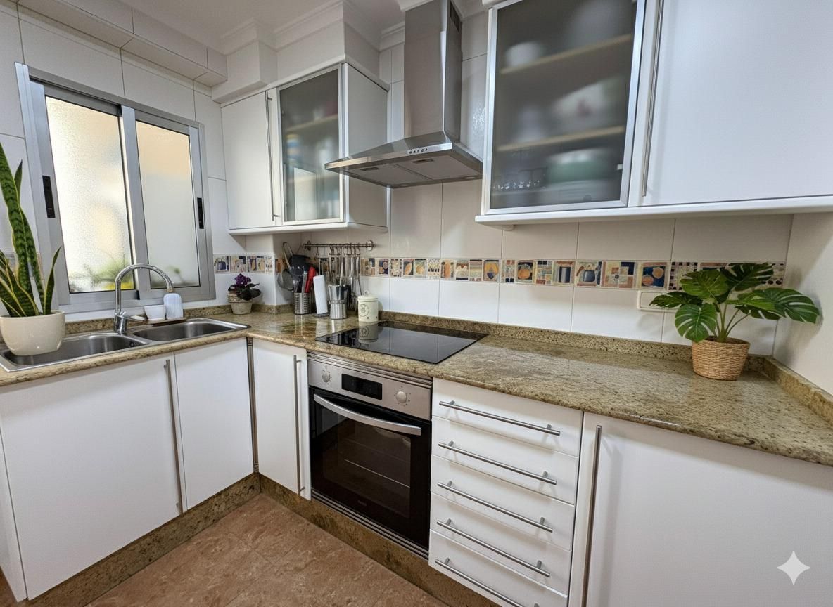 Kitchen of Flat for sale in  Valencia Capital  with Air Conditioner and Balcony