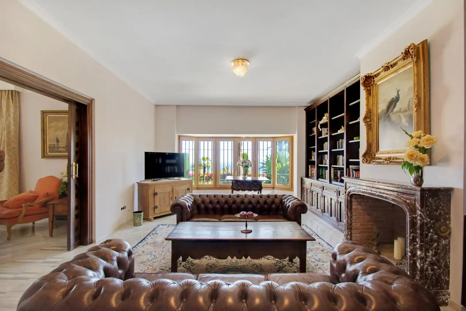 Living room of Houses for rent in Marbella  with Private garden, Terrace and Swimming Pool