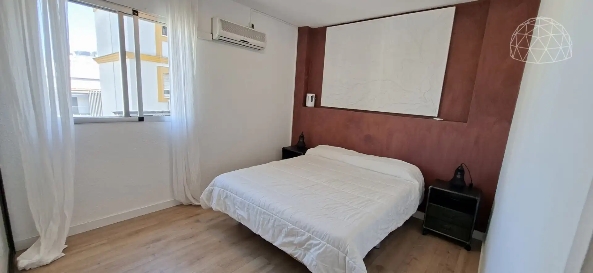 Bedroom of Flat for sale in Sevilla  with Air Conditioner, Private garden and Furnished