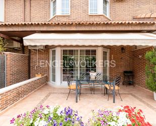 Terrace of Single-family semi-detached for sale in  Madrid Capital  with Air Conditioner, Heating and Private garden