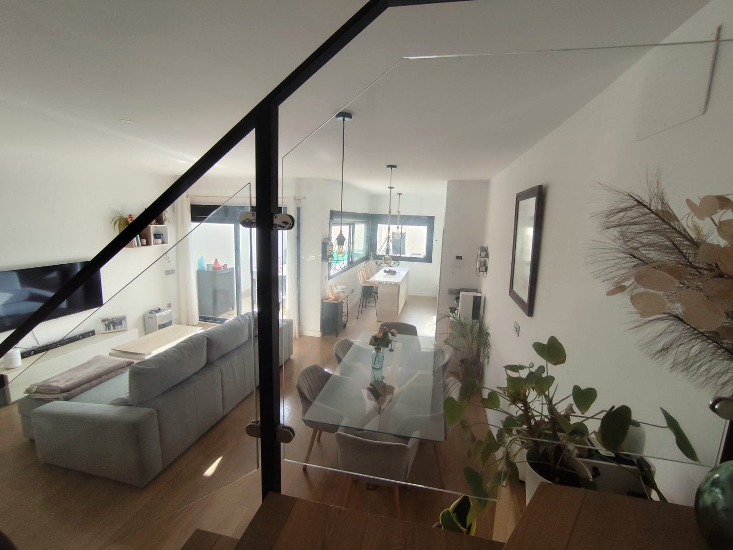 Menjador de Casa adosada en venda en Bormujos amb Aire condicionat i Piscina