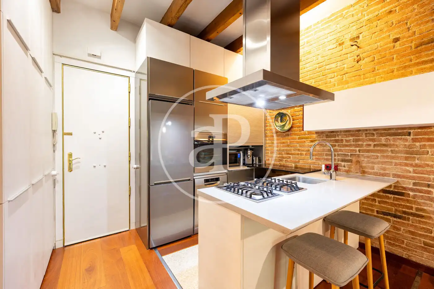Kitchen of Flat for rent in Barcelona  with Air Conditioner, Heating and Furnished