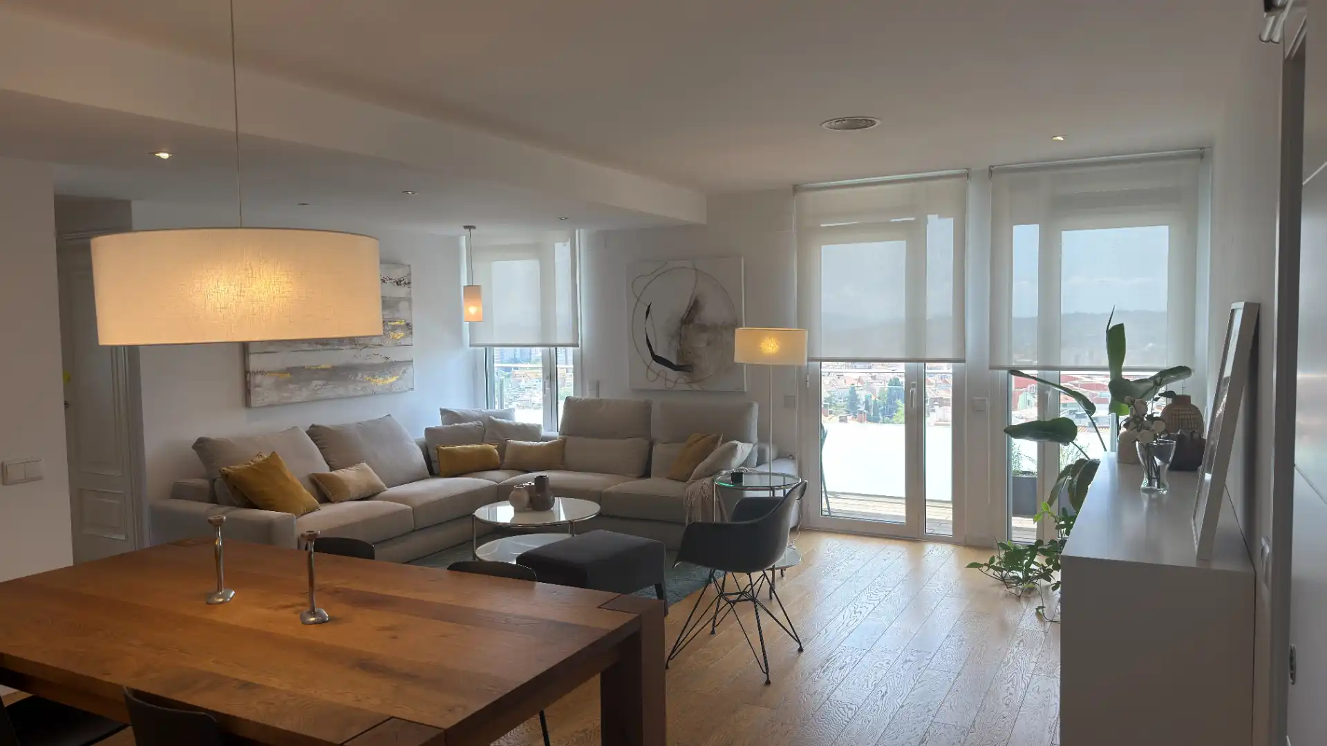 Living room of Flat for sale in Terrassa  with Air Conditioner, Heating and Parquet flooring