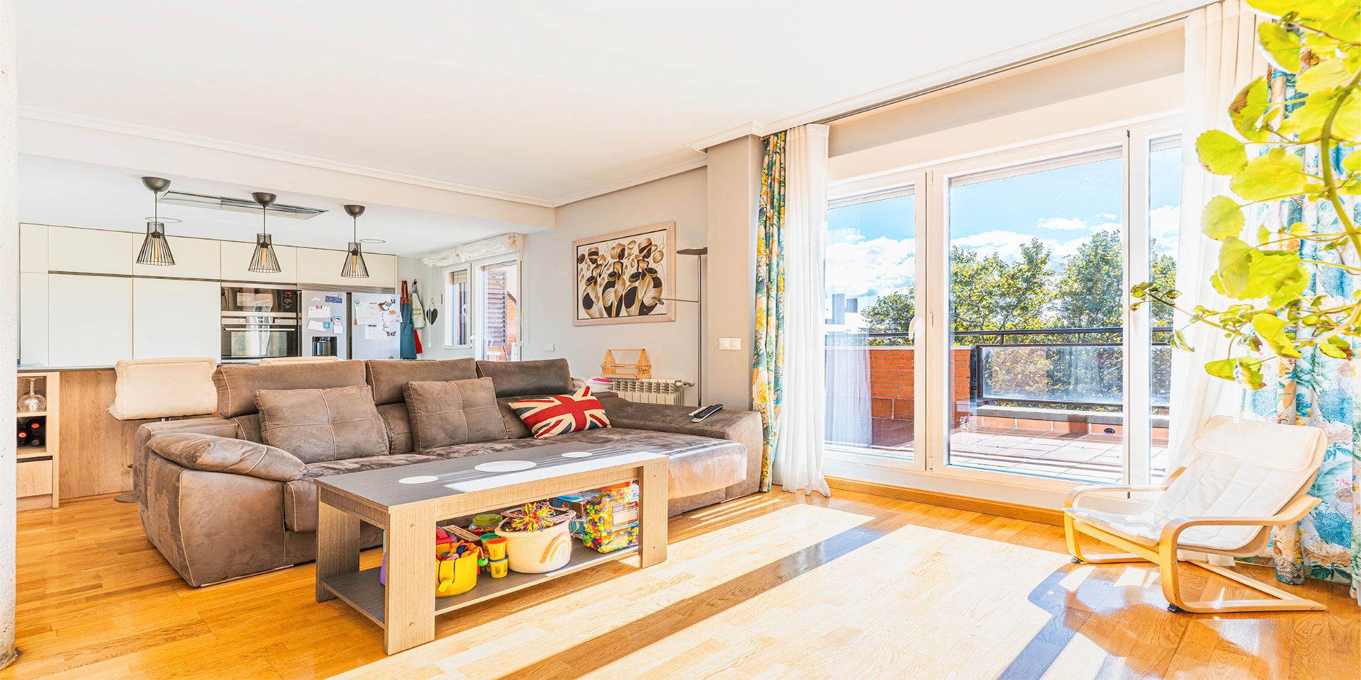 Living room of Attic for sale in Las Rozas de Madrid  with Air Conditioner, Heating and Terrace