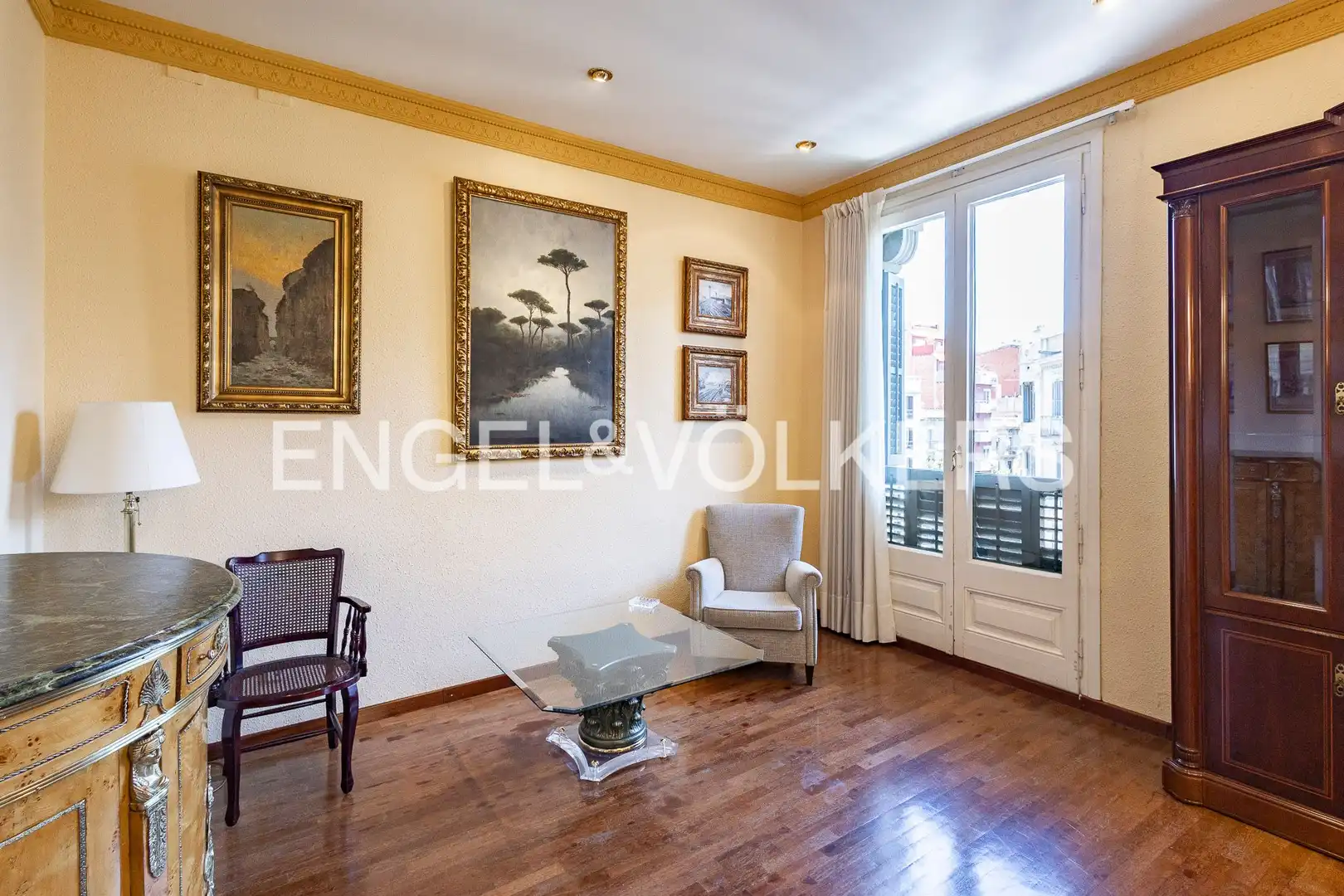 Living room of Flat for sale in Barcelona  with Air Conditioner, Heating and Parquet flooring