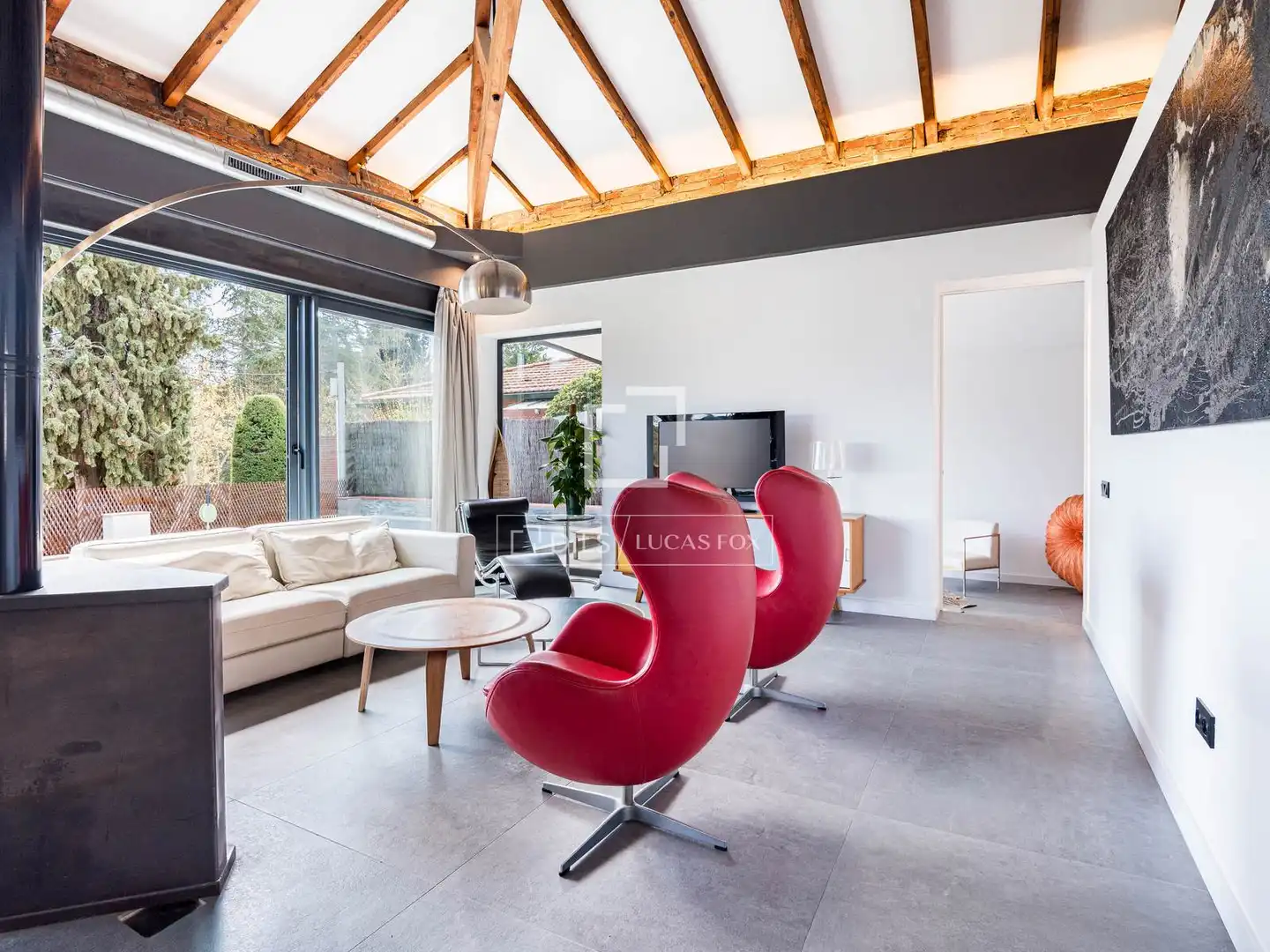 Sala d'estar de Casa o xalet en venda en Cerdanyola del Vallès amb Aire condicionat, Calefacció i Jardí privat