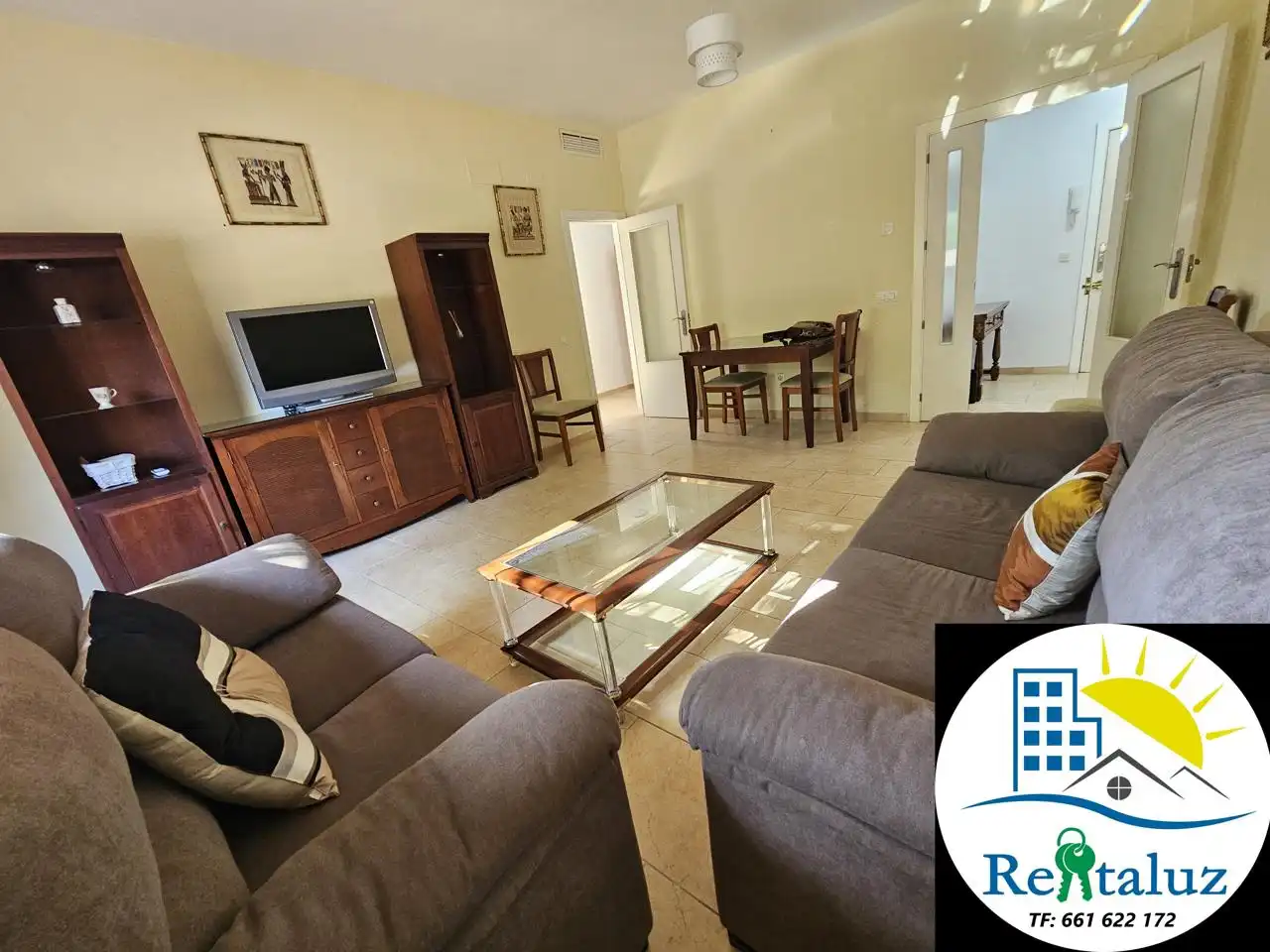 Living room of Flat for sale in Jerez de la Frontera  with Air Conditioner, Terrace and Furnished