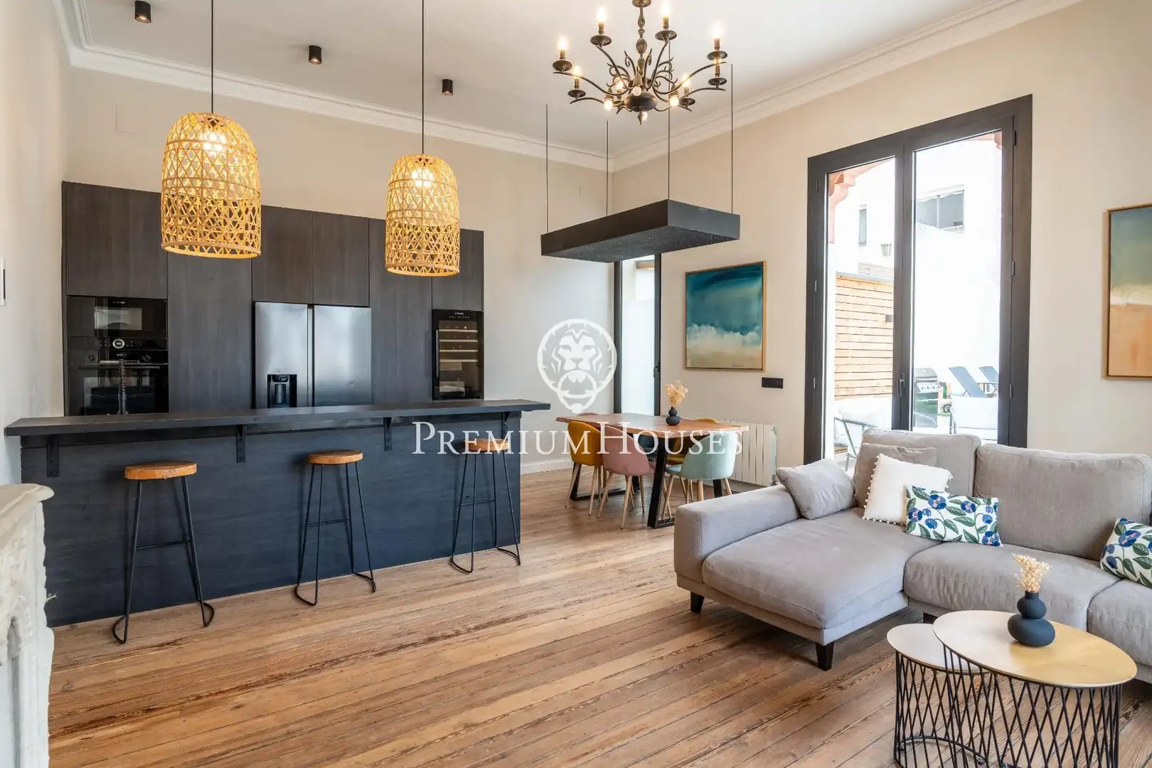 Living room of Flat for sale in Vilanova i la Geltrú  with Air Conditioner, Heating and Terrace