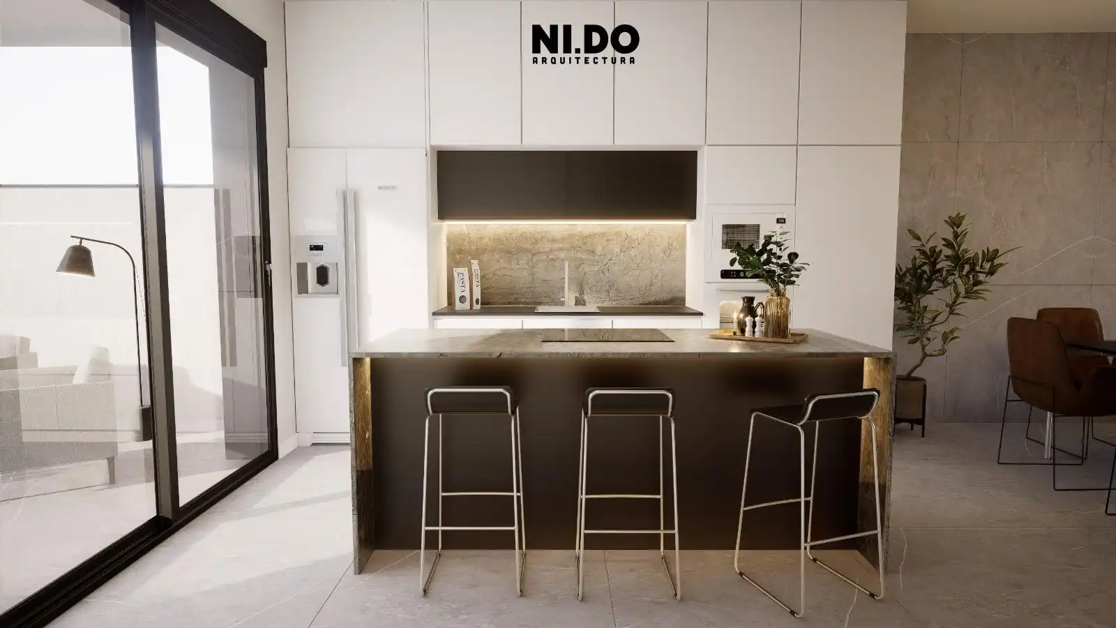 Cocina de Casa adosada en venta en Las Gabias con Aire acondicionado, Calefacción y Terraza