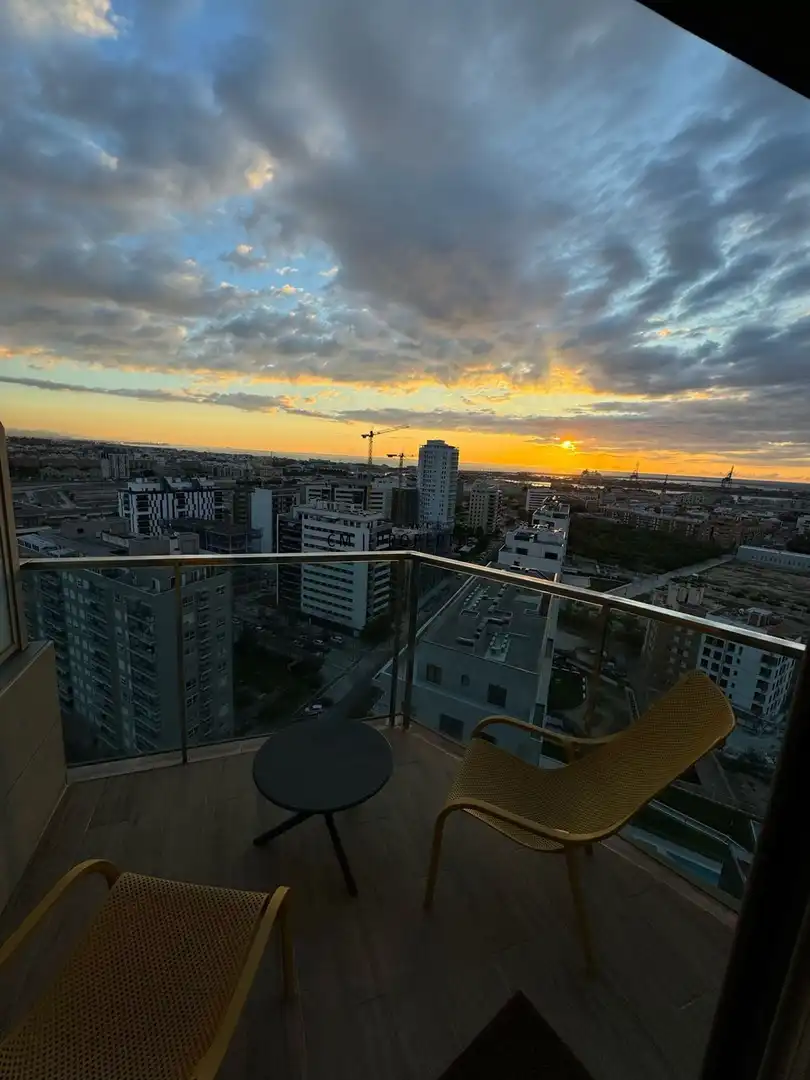 Terraza de Piso de alquiler en Valencia con Aire acondicionado, Calefacción y Parquet