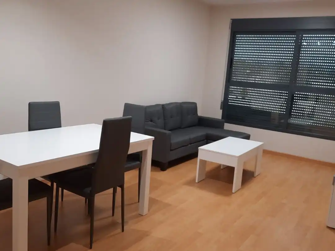 Sala d'estar de Pis de lloguer en La Pobla de Vallbona amb Parquet, Moblat i Forn