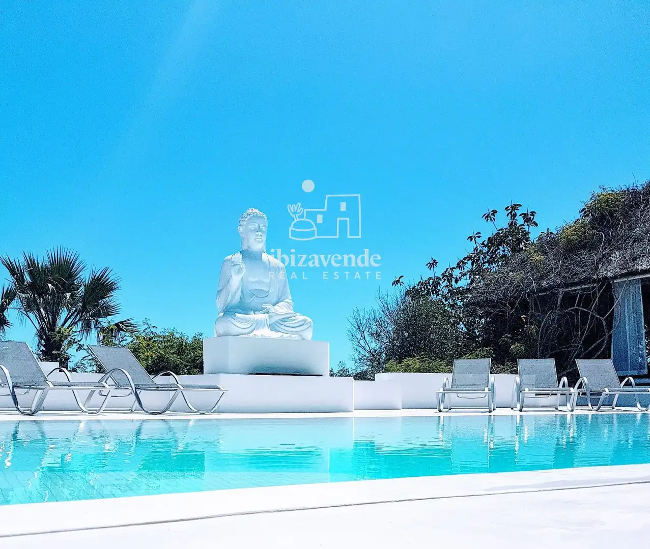 Garden of Houses for sale in Santa Eulària des Riu  with Air Conditioner, Private garden and Terrace
