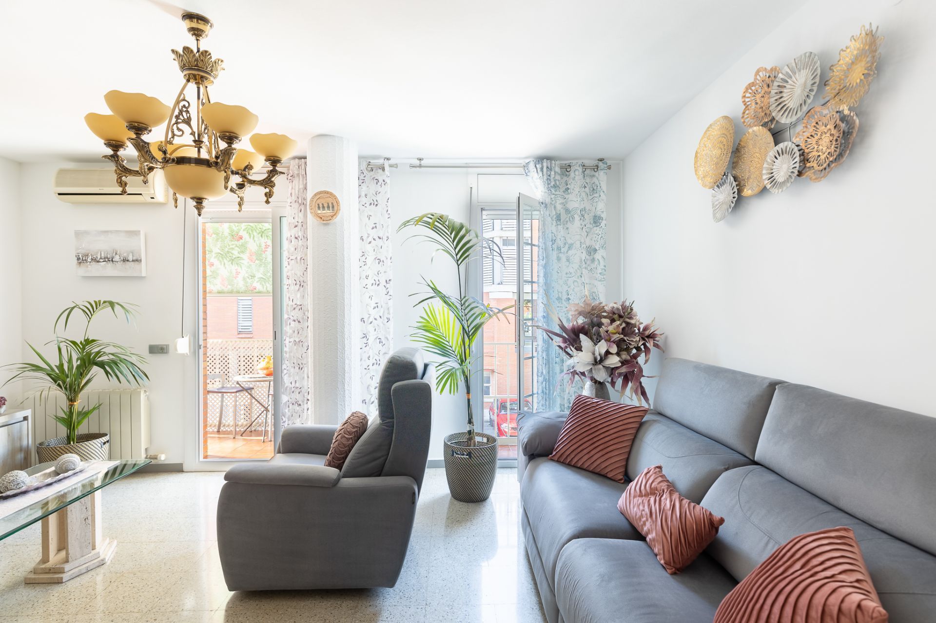 Sala de estar de Piso en venta en Badalona con Aire acondicionado y Calefacción