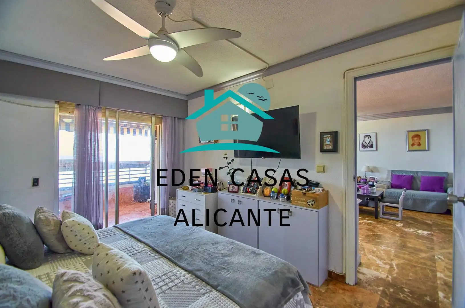 Schlafzimmer von Wohnungen zum Verkauf in Alicante / Alacant mit Klimaanlage, Heizung und Privatgarten