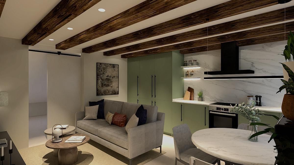Living room of Attic for sale in  Madrid Capital  with Storage room and Swimming Pool