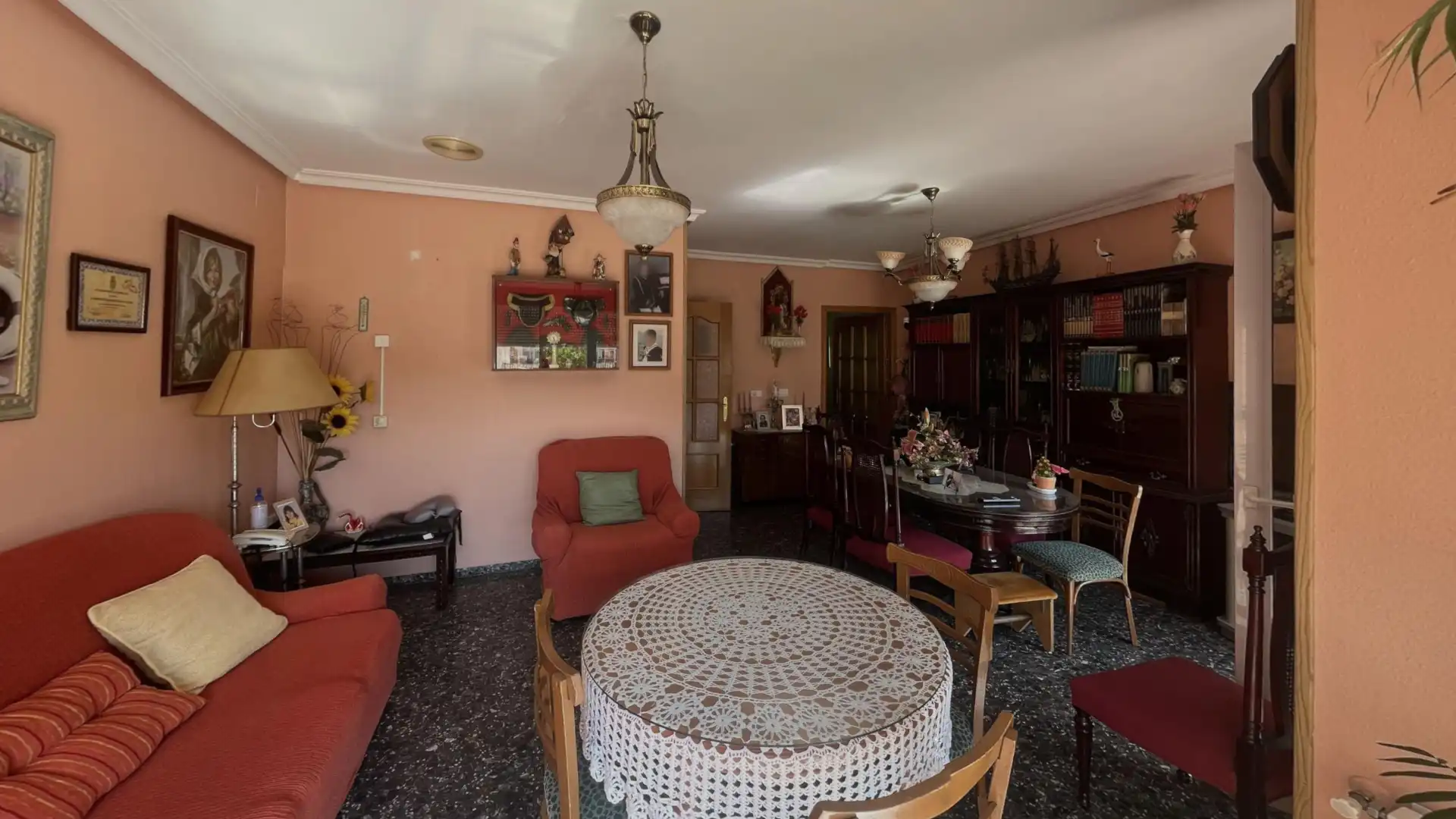 Living room of Flat for sale in Utiel  with Heating, Furnished and Washing machine