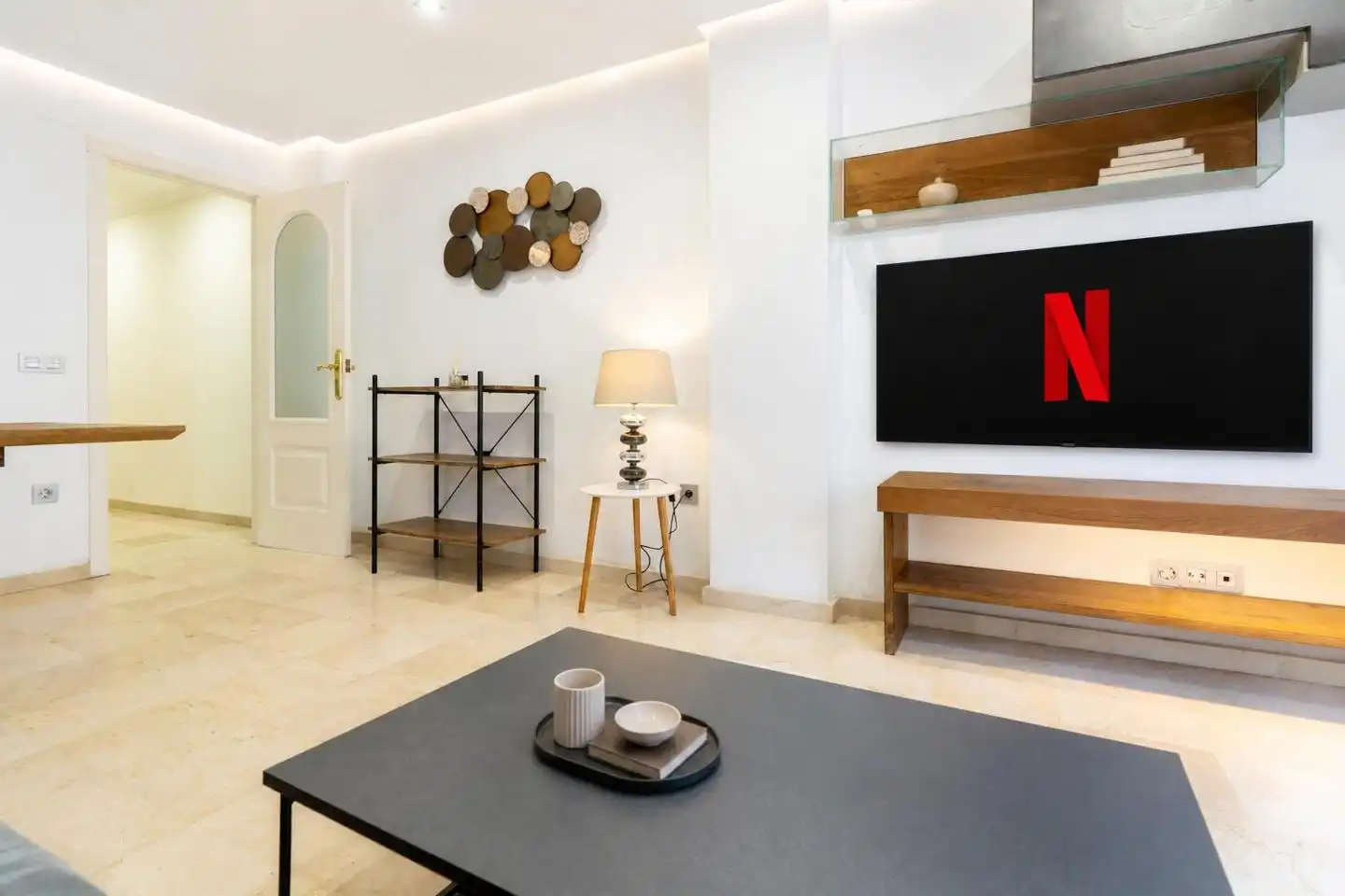 Wohnzimmer von Maisonette zum Verkauf in Santa Pola mit Klimaanlage, Terrasse und Möbliert