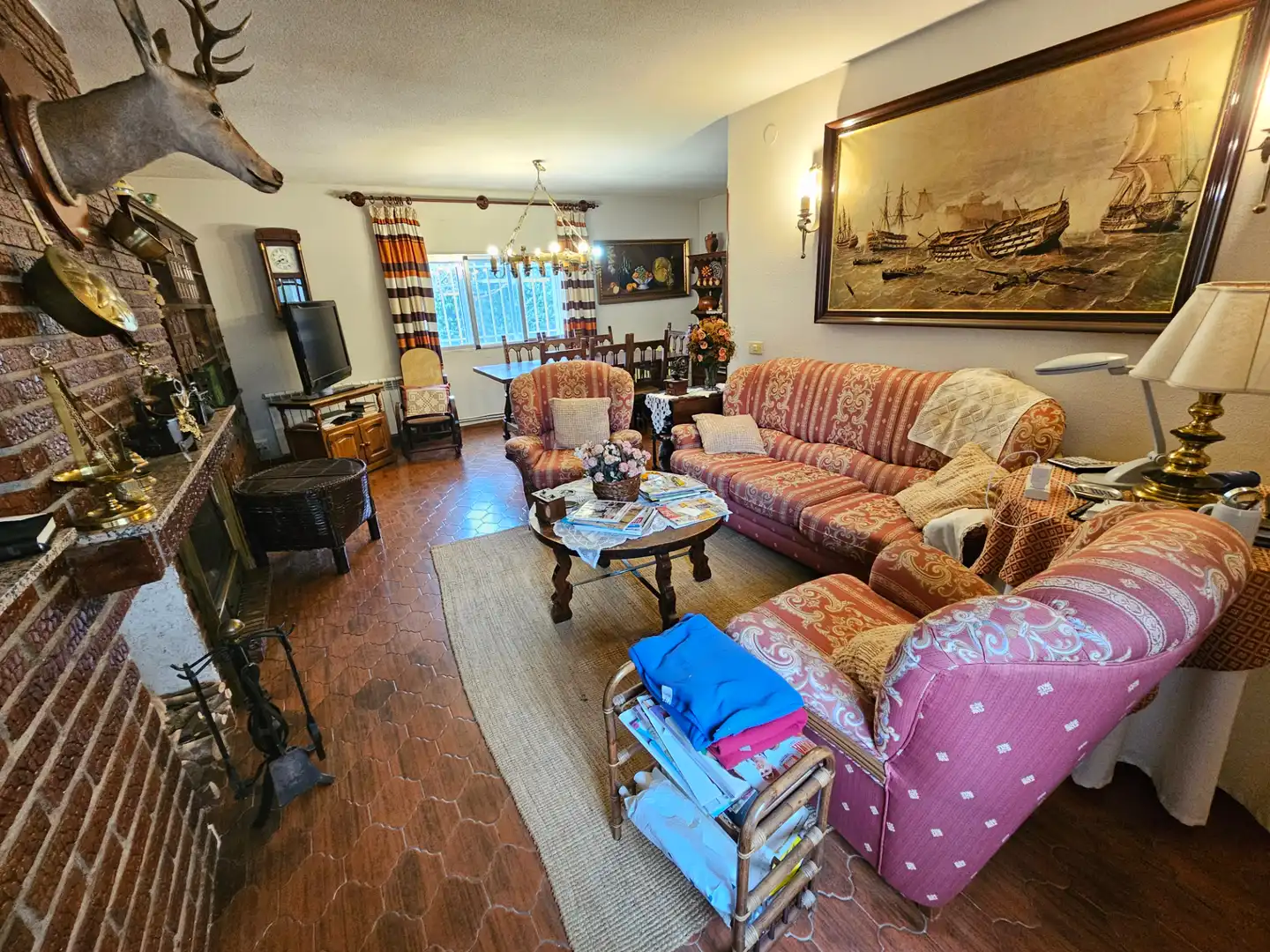 Wohnzimmer von Haus oder Chalet zum Verkauf in Cabanillas de la Sierra mit Heizung, Privatgarten und Terrasse