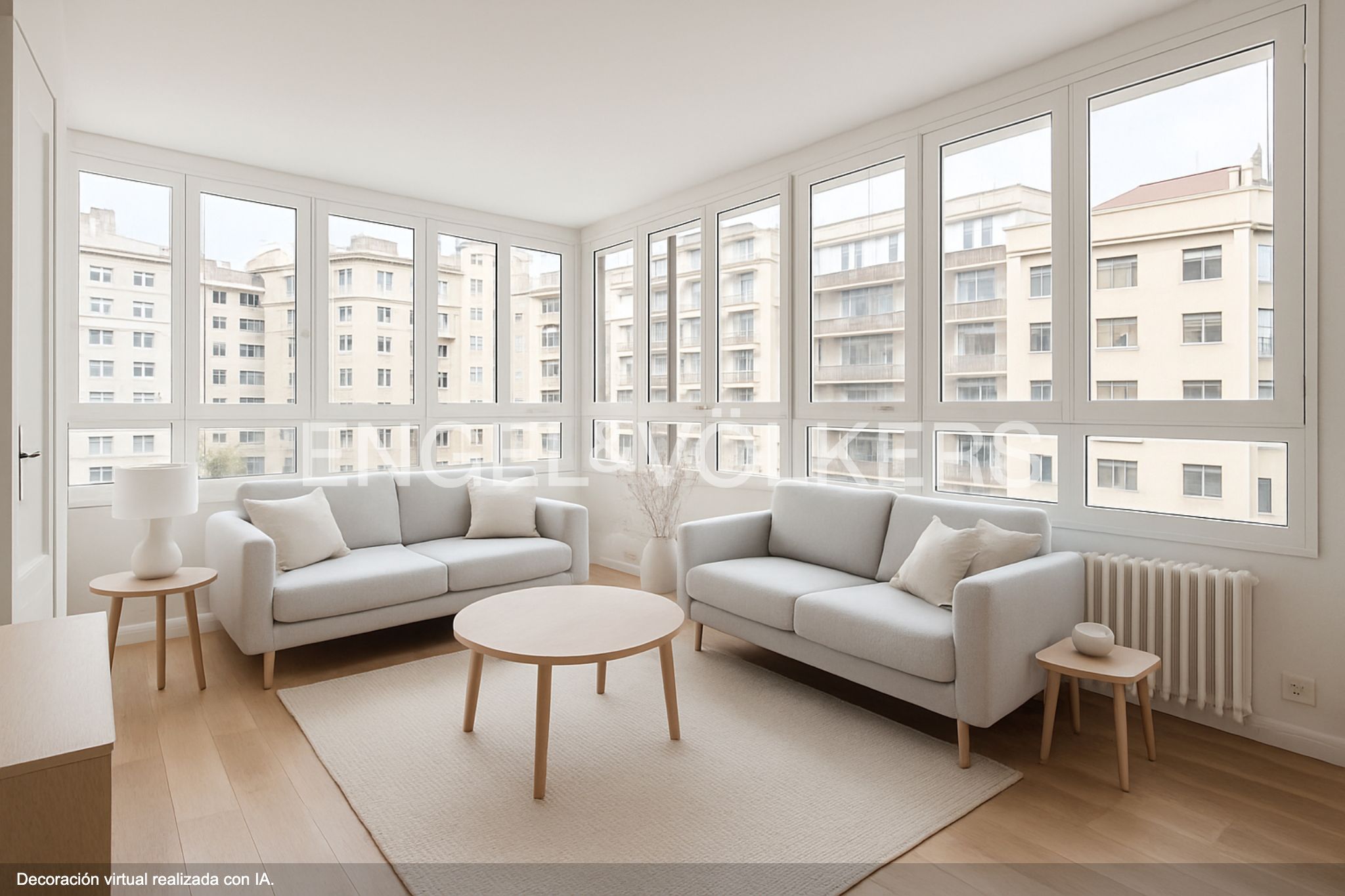 Wohnzimmer von Wohnung zum Verkauf in  Barcelona Capital mit Heizung und Parkett