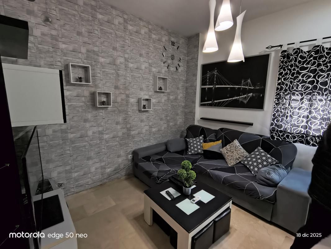 Living room of Planta baja for sale in Málaga Capital  with Terrace, Furnished and Balcony