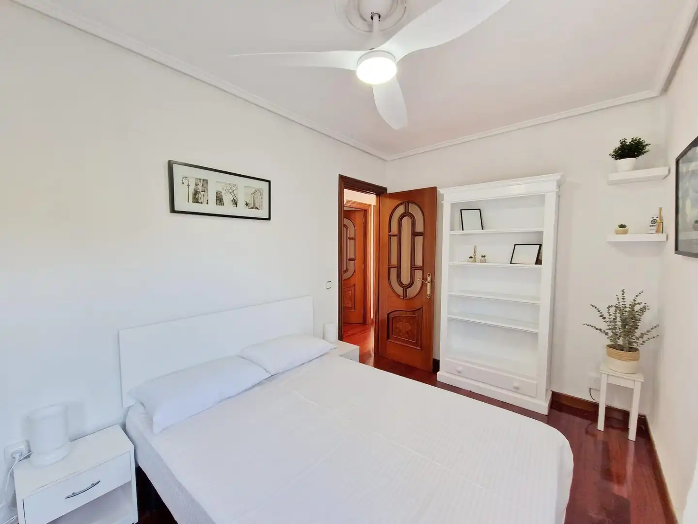 Schlafzimmer von Wohnung zur Miete in Santander mit Heizung, Terrasse und Möbliert