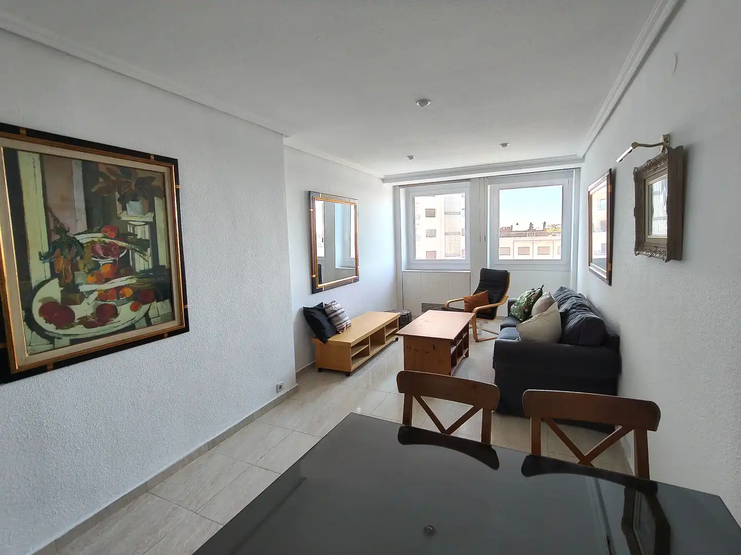Living room of Apartments for rent in Madrid  with Air Conditioner, Heating and Furnished