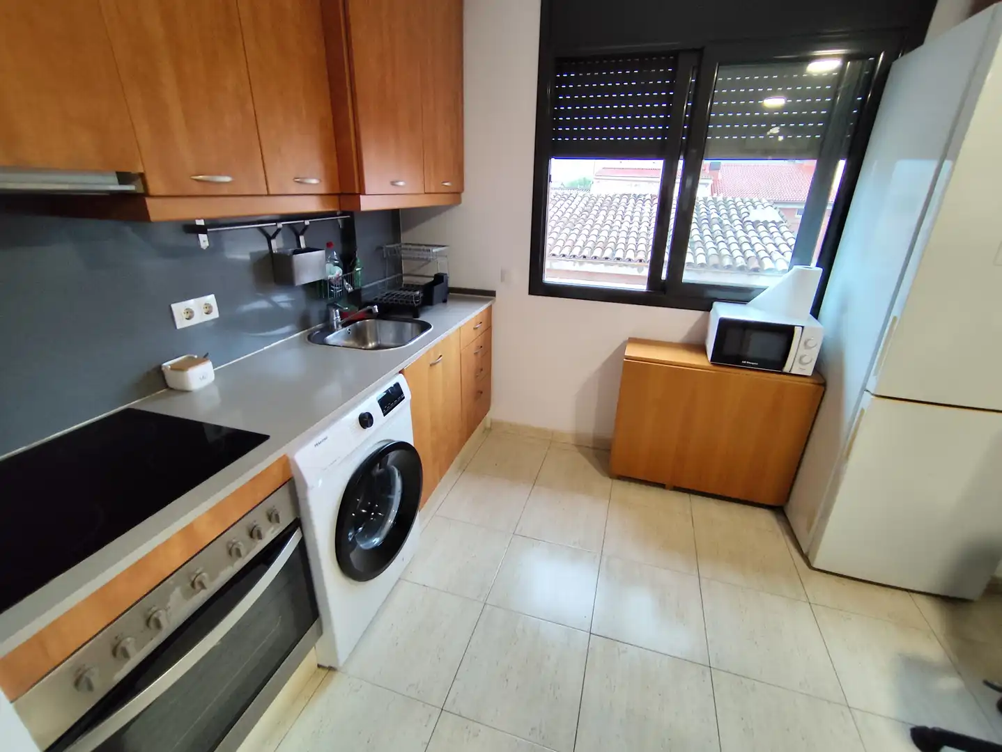Küche von Wohnung zum Verkauf in Vilanova del Camí mit Klimaanlage, Möbliert und Ofen